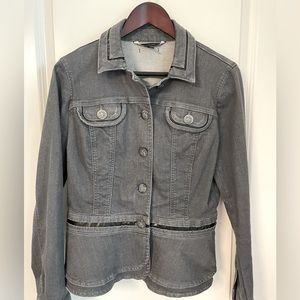 WHBM Peplum Gray Denim/Jean  Size 10